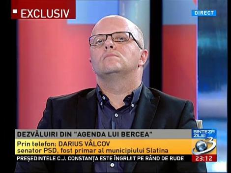 Darius Vâlcov, fost primar Slatina, despre "dezvăluirile" din agenda lui Bercea