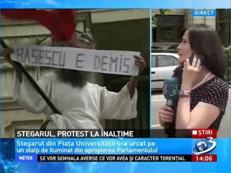 Stegarul, protest la înălţime