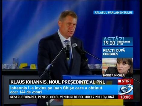 Klaus Iohannis, noul presedinte al PNL