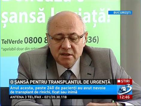 O şansă pentru transplantul de urgenţă