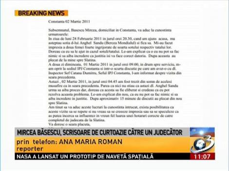 Mircea Băsescu, scrisoare de curtoazie către un judecător