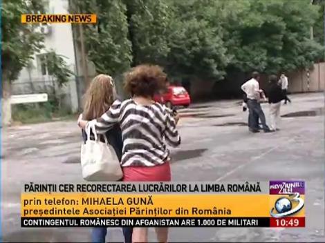 Părinţii cer recorectarea lucrărilor la limba rom&acirc;nă