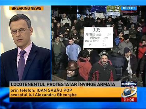 Avocatul locotenentului protestatar, la Antena 3