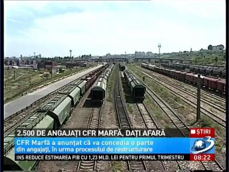 2.500 de angajaţi CFR Marfă, daţi afară