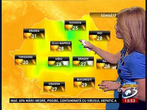 Prognoza meteo pentru weekend