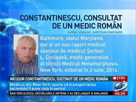 Nicuşor Constantinescu, susţinut de un medic român