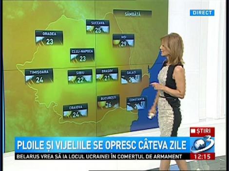 Ploile si vijeliile se opresc cateva zile