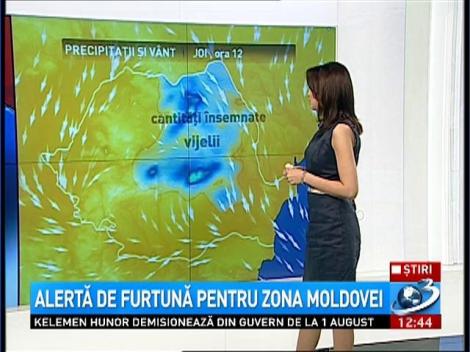 Alertă de furtună pentru zona Moldovei