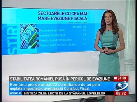 Stabilitatea României, pusă în pericol de evaziune