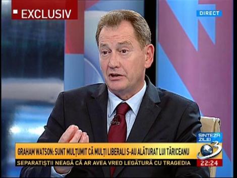 Graham Watson: Sunt multe acuzaţii de corupţie pentru Băsescu. PNL a fost cumpărat şi vândut pentru aur străin