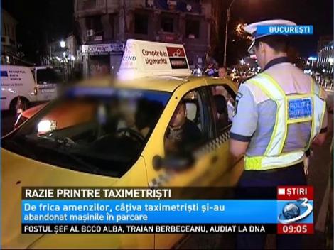 Razie printre taximetriști