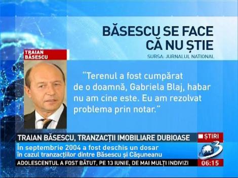 Traian Băsescu, tranzacţii imobiliare dubioase