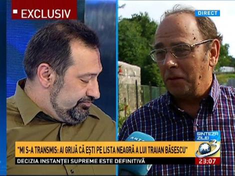 Iacobescu: Mi s-a transmis să am grijă că sunt pe lista neagră a lui Traian Băsescu