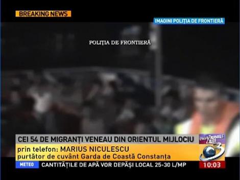 Ambarcaţiune cu 54 de migranţi din Orientul Mijlociu, interceptată de poliţiştii rom&acirc;ni &icirc;n Marea Neagră