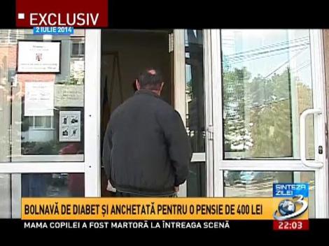 Bătr&acirc;nă anchetată pentru o pensie de 400 de lei