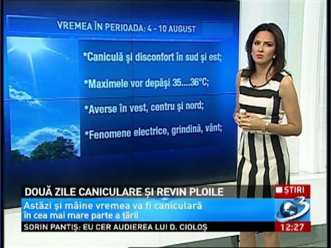 Zile caniculare urmate de ploi