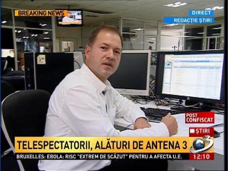 Telespectatorii, alături de Antena 3