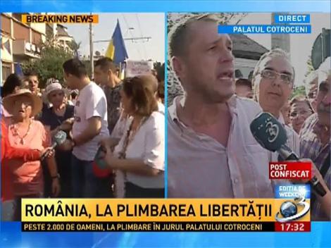 Mugur Ciuvică şi Mircea Diaconu la "Plimbarea Libertăţii"