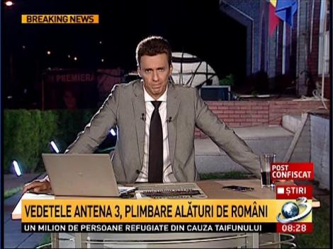 Mircea Badea şi-a realizat emisiunea din faţa sediului confiscat de Kovesi