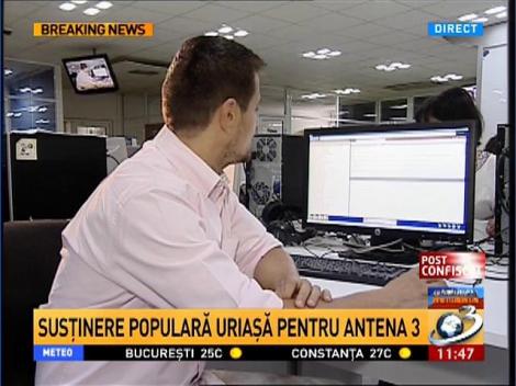 Mii de rom&acirc;ni, alături de Antena 3: Luptaţi p&acirc;nă la capăt, nu sunteţi singuri!