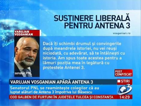 Varujan Vosganian apără Antena 3