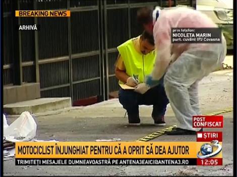 Motociclist &icirc;njunghiat pentru că a oprit să dea primul ajutor