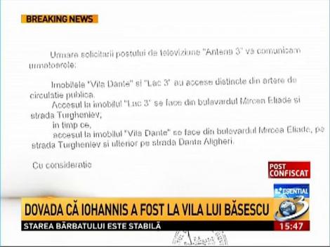 Dovada că Iohannis a fost la vila lui Băsescu