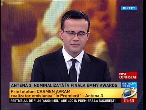 Carmen Avram: Am fost copleşiţi toţi, sunt puţine premii mari - mari &icirc;n această lume, iar Emmy este unul dintre ele