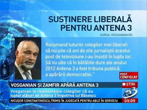 Vosganian şi Zamfir apără Antena 3