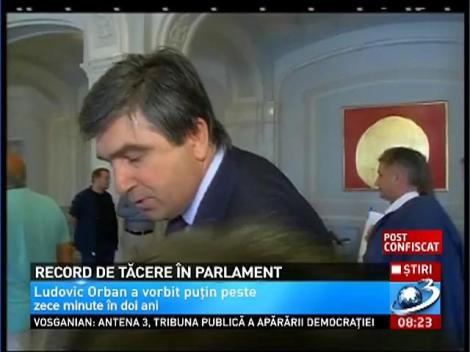 Record de tăcere &icirc;n Parlament