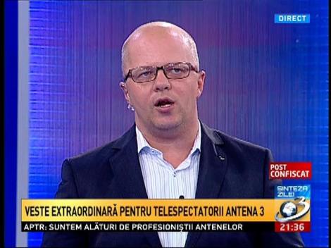 Veste EXTRAORDINARĂ pentru telespectatorii Antena 3