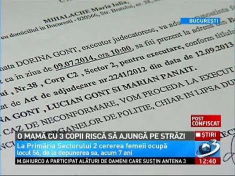 O mamă cu trei copii riscă să ajungă pe străzi