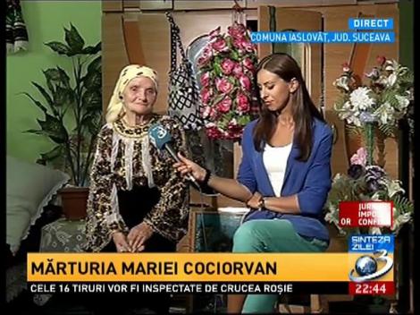 Sinteza zilei: Mărturia Mariei Cociorvan