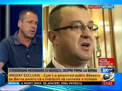100 de Minute: Stenogramă incendiară cu Băsescu, despre firma lui Berna