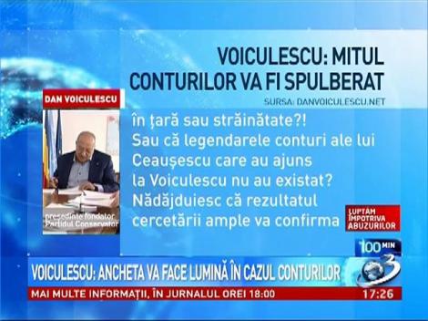 Dan Voculescu: Ancheta va face lumină în cazul conturilor