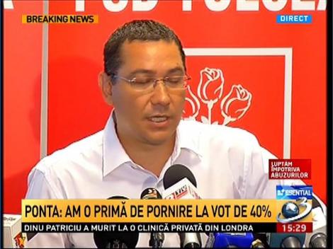 Victor Ponta: Nu &icirc;nţeleg circul celor care ştiu foarte bine că nu intră &icirc;n turul 2 nici dacă ar candida singuri