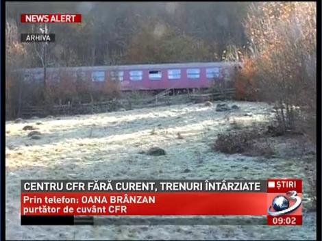 Centru CFR FĂRĂ CURENT, trenuri întârziate