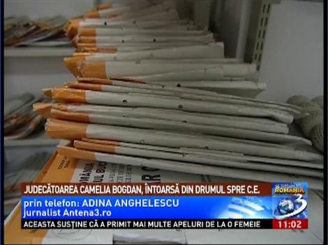 Judecătoarea Camelia Bogdan, întoarsă din drum spre C.E.