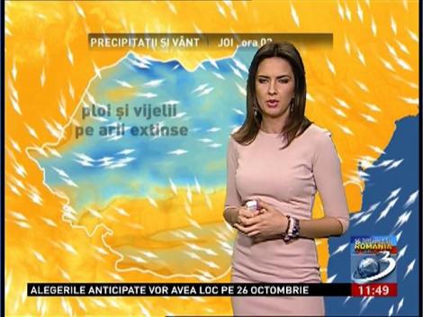 Prognoza meteo prntru următoarele zile