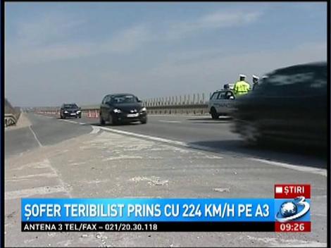 Se credea avion la decolare. Cu ce viteză uimitoare a fost prins un şofer pe Autostrada Transilvania