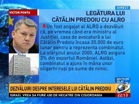 Sinteza Zilei: Dezvăluiri despre interesele lui Cătălin Predoiu