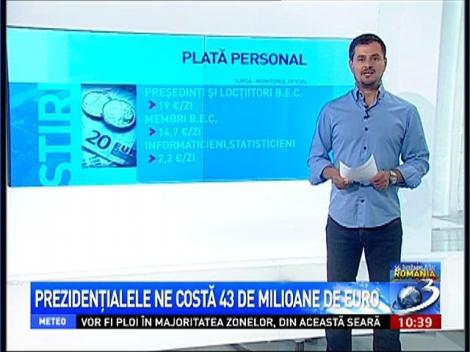 Alegerile prezidenţiale vor sărăci bugetul de stat cu aproape 43 de milioane de euro