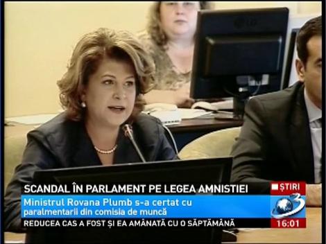 Scandal în Parlament pe legea amnistiei