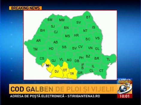 Cod galben de ploi şi vijelii