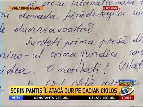 Sorin Pantiş &icirc;l atacă dur pe Dacian Cioloş