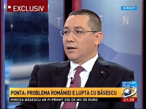 Victor Ponta: Problema Rom&acirc;niei e lupta cu Băsescu
