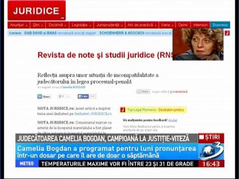 Magistratul Camelia Bogdan stabileste un nou record de justitie teleghidata: a intrat in dosarul "Chelu-Fatuloiu" doar la ultimul termen de judecata, din 1.09.2014,