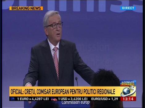Juncker explică modul &icirc;n care a format echipa de comisari europeni