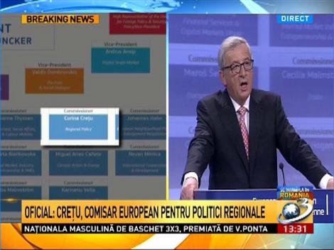 Jean-Claude Juncker anunţă LISTA comisarilor europeni şi portofoliile lor