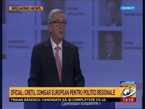 Jean-Claude Juncker, despre noua structură a Comisiei Europene